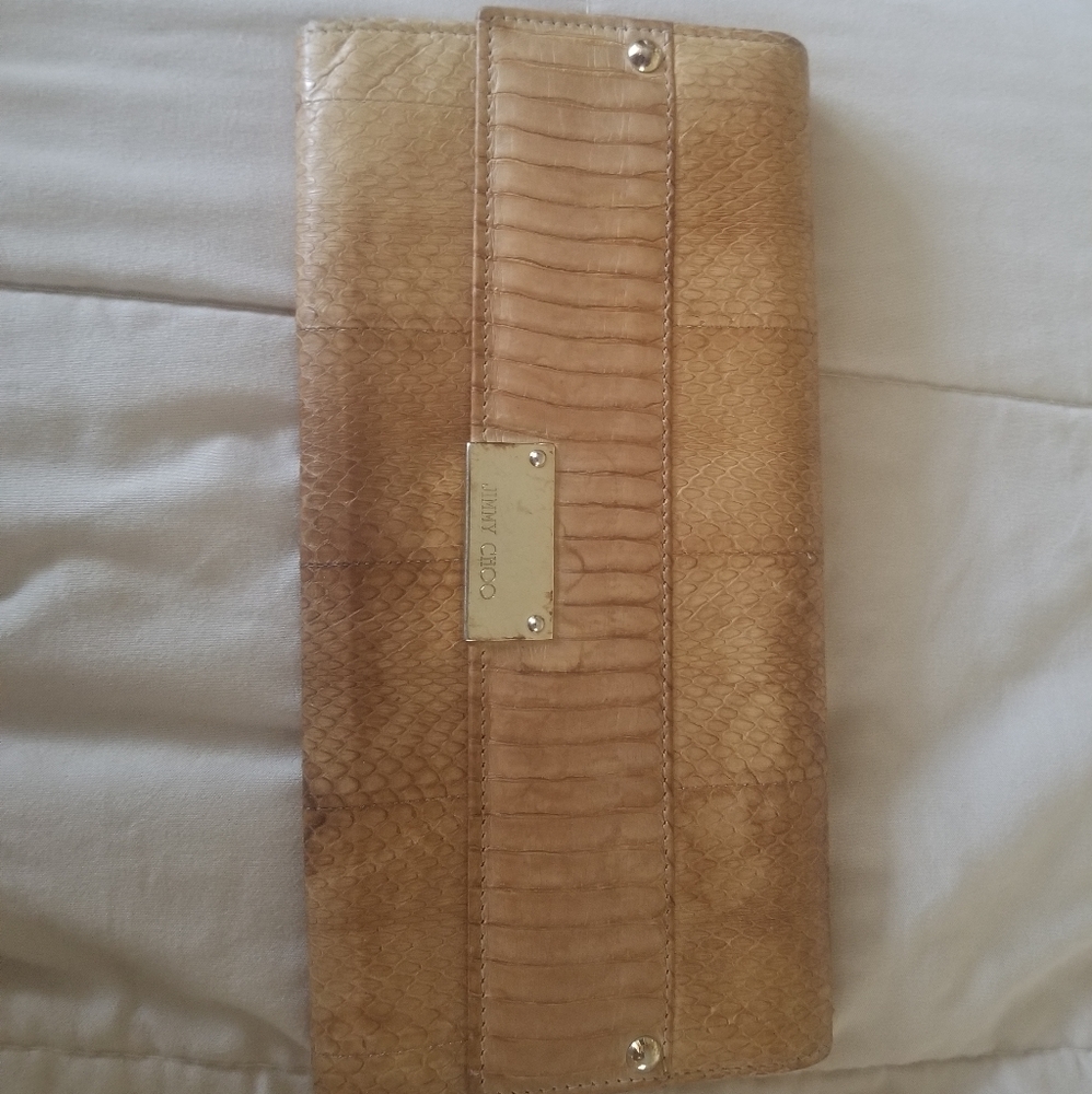 Authentic Jimmy Choo snakeskin cluth